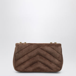 Saint Laurent Saint Laurent Small LouLou bag in brown quilted suede