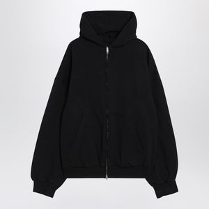 Balenciaga Washed black Flipped Uni Regular Fit zip hoodie