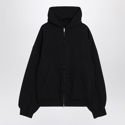 Balenciaga Washed black Flipped Uni Regular Fit zip hoodie
