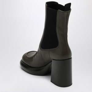 Burberry Chelsea Wedge boot in dark green leather