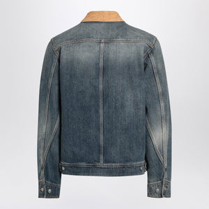 Alexander McQueen Denim jacket with suede collar