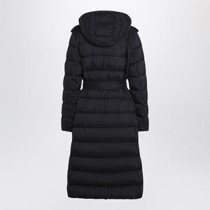 Burberry Black double-breasted padded coat with belt