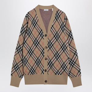 Burberry Wool and mohair blend check cardigan