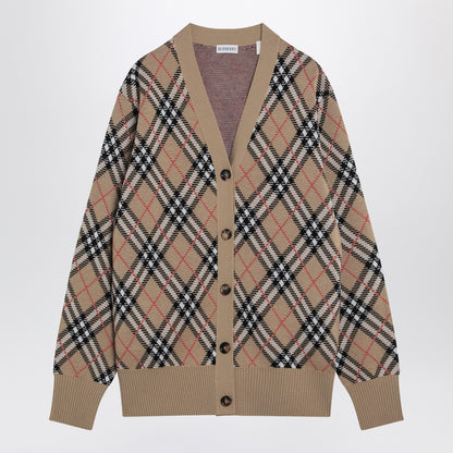 Burberry Wool and mohair blend check cardigan
