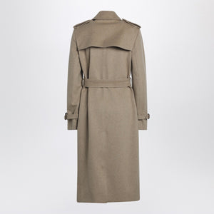 Burberry Beige mélange double-breasted cashmere coat