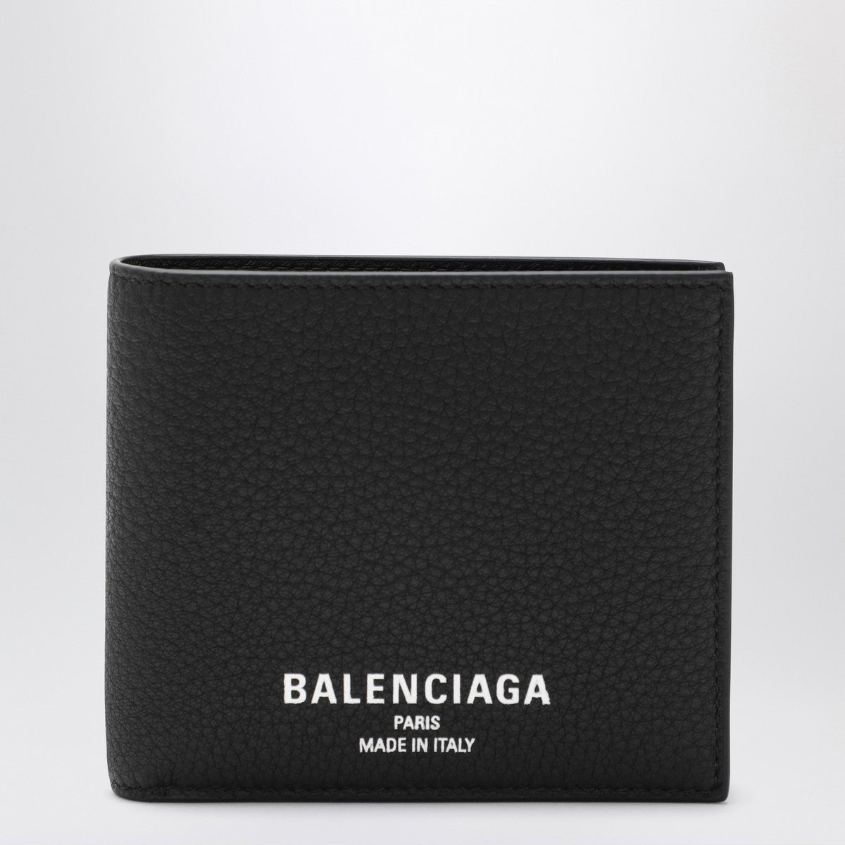Balenciaga Black bi-fold Credit wallet in hammered leather