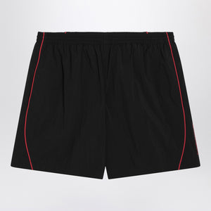 Balenciaga Black technical fabric short with logo
