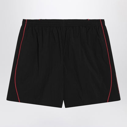 Balenciaga Black technical fabric short with logo