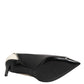 Saint Laurent White Black Leather Pointed Toe Heels Shoes