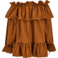 Saint Laurent Flounces Mini Dress