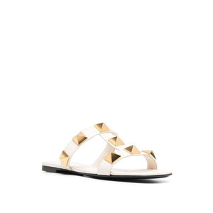 Valentino Garavani Roman Stud Leather Flat Sandals
