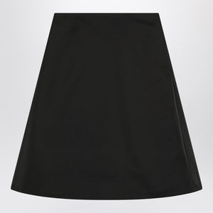 Alexander McQueen Flared black skirt in silk blend