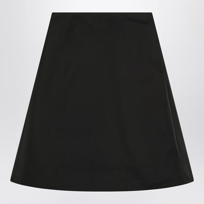 Alexander McQueen Flared black skirt in silk blend