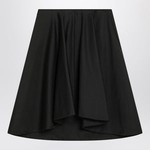 Alexander McQueen Flared black skirt in silk blend