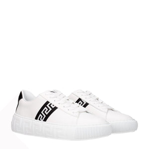 Versace White Leather Sneakers