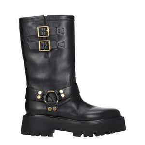 Celine Gold Leather Ankle Boots