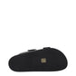 Valentino Garavani Black Leather Slippers Sandals