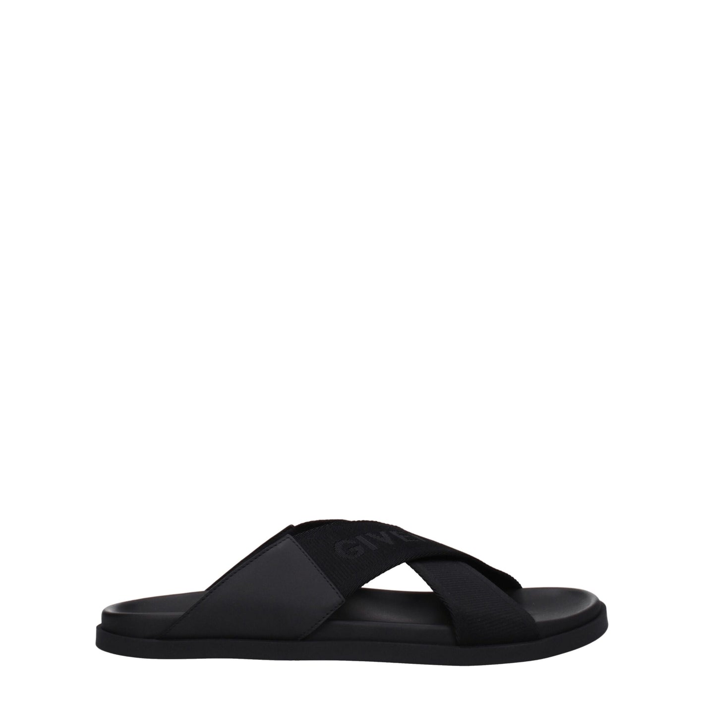 Givenchy Black Fabric Slippers Sandals