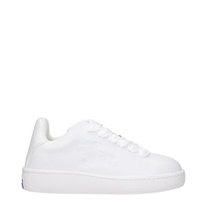 Burberry White Leather Low Tops