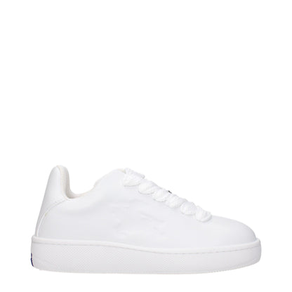 Burberry White Leather Low Tops