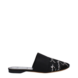 Givenchy Black Satin Slippers Sandals