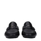 Versace Medusa Leather Slip-On Loafers Black