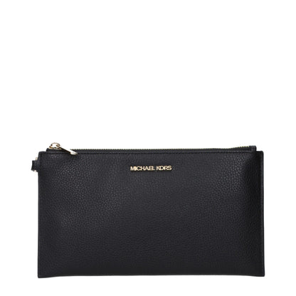 Michael Kors Black Leather Clutch Bags