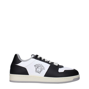 Versace Medusa Leather Low Tops Black and White