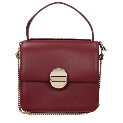 Chloé Penelope Box Mini Top Handle Leather Bag Red
