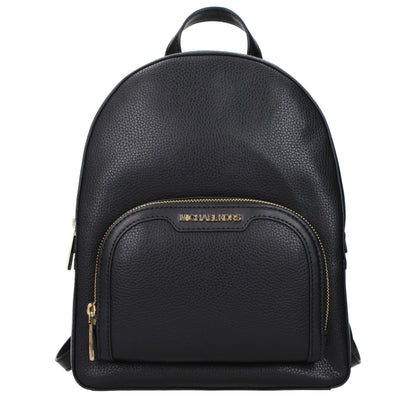 Michael Kors Black Leather Backpacks