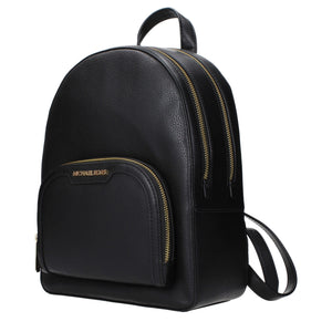 Michael Kors Black Leather Backpacks