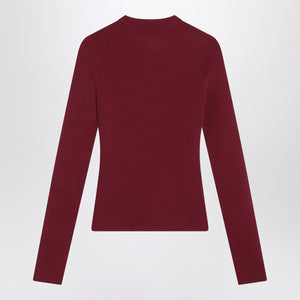 Balenciaga Ribbed burgundy Nano BB sweater