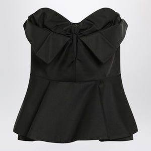 Alexander McQueen Black corset top in silk blend