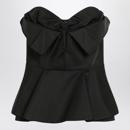 Alexander McQueen Black corset top in silk blend