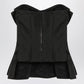 Alexander McQueen Black corset top in silk blend