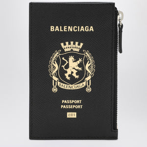 Balenciaga Balenciaga Black leather passport holder and wallet