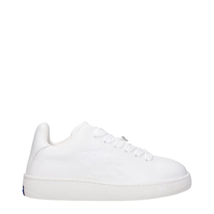 Burberry White Leather Low Tops