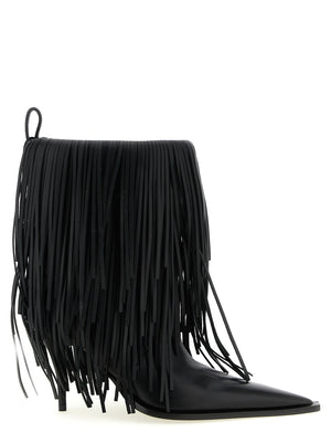 Balenciaga Avenue Fringe Ankle Boots