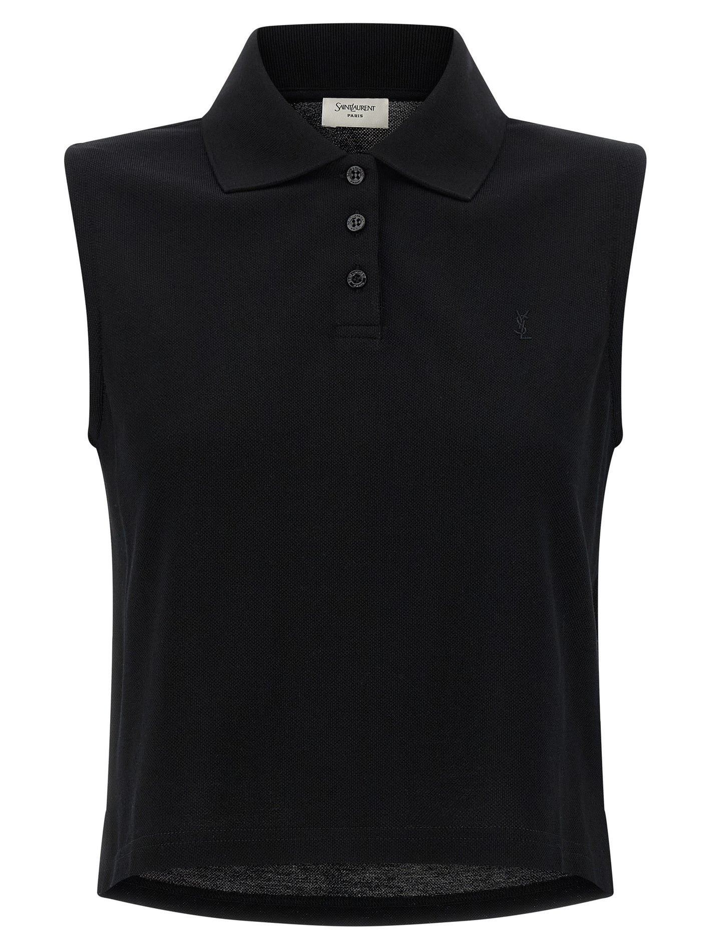 Saint Laurent Cassandre Embroidered Polo Shirt