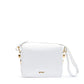 Off-White White/Gold  Metallic Stripe Crossbody Bag