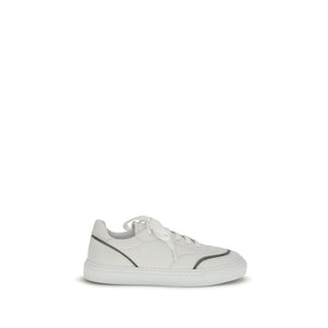 Brunello Cucinelli Leather Sneakers with Shiny Details