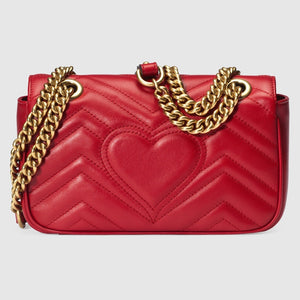 Gucci GG Marmont Matelasse Mini Bag Red