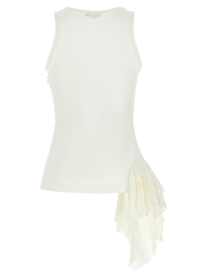 Alexander McQueen Silk Ruffle Tank Top