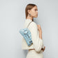 Gucci Horsebit Chain Small Shoulder Bag Quilted Light Blue