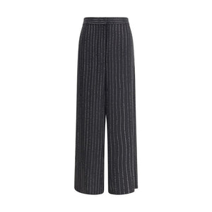 Giorgio Armani Wide-leg silk Pants with strass