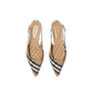 Burberry Check Birdie Slingback Ballerina Flats