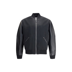 Givenchy Leather and satin bomber Jacket