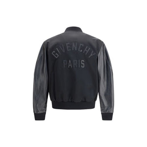 Givenchy Leather and satin bomber Jacket