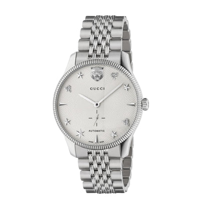 Gucci G-Timeless Automatic Watch 40mm Guilloche White
