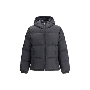 Gucci GG Patterned Nylon Canvas Padded Down Jacket Black